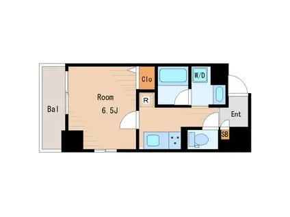 M・ラヴェリテ森下(1K/4階)の間取り写真