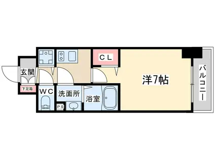 アドバンス西梅田グルーブ(1K/10階)の間取り写真