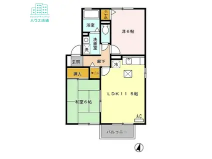 ANNEX31 XI(2LDK/1階)の間取り写真