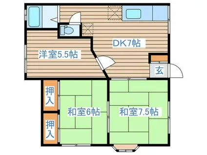 アンデルセンIII(3DK/1階)の間取り写真