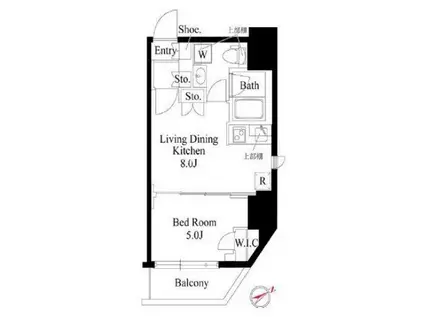 TAS浅草レジデンス(1LDK/3階)の間取り写真