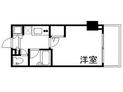 パークウェル曙橋駅前(1K/8階)の間取り写真