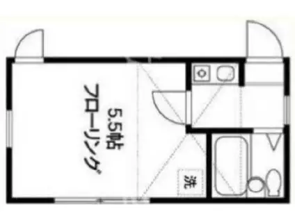 DRホームズ菊川(1K/2階)の間取り写真