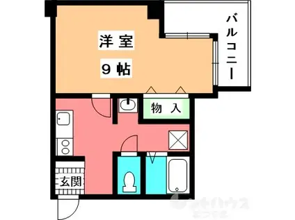 ロフティ上一万(1K/8階)の間取り写真