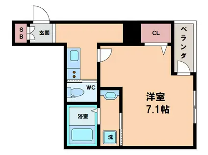 H-MAISON林寺II(1K/2階)の間取り写真