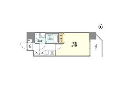 アルファコート西川口23(1K/4階)の間取り写真