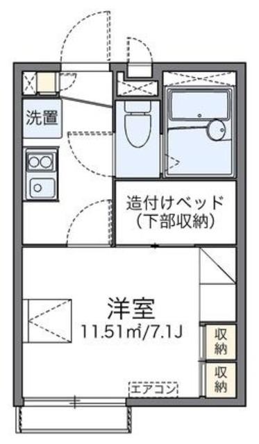 レオパレスラインホルト立石II(1K/1階)の間取り写真
