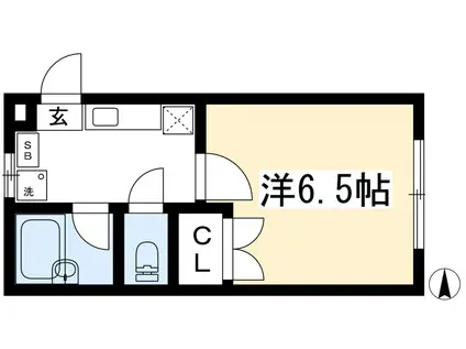 CERTO北山(1K/2階)の間取り写真