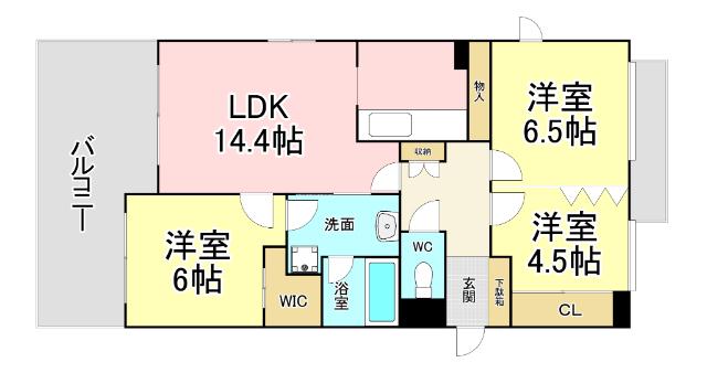 ガーデンブルグ守恒(3LDK/3階)の間取り写真