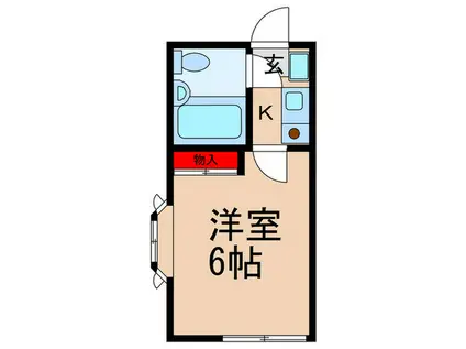 PARK SIDE(1K/2階)の間取り写真