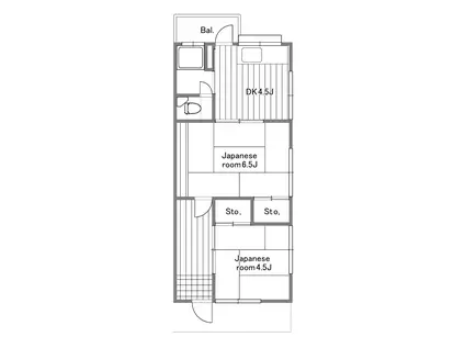 清原文化(2DK/2階)の間取り写真