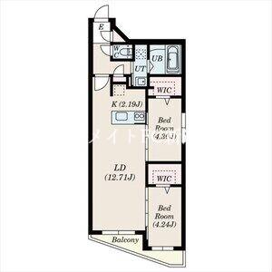 DIORE RESIDENCE SAPPORO(2LDK/2階)の間取り写真