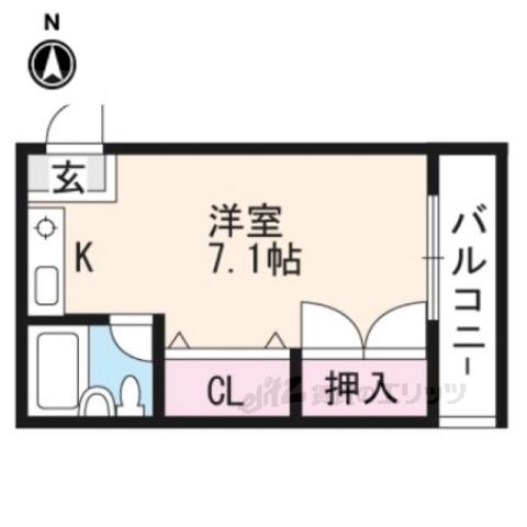 アースコート四ノ宮(1K/3階)の間取り写真