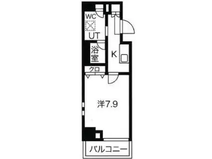 パティーナウィリア武蔵小杉(1K/6階)の間取り写真