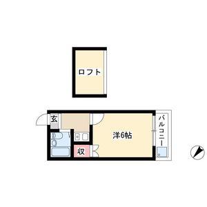 VERDE M(1K/1階)の間取り写真