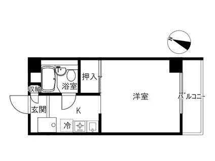 コーポ・M(1K/2階)の間取り写真