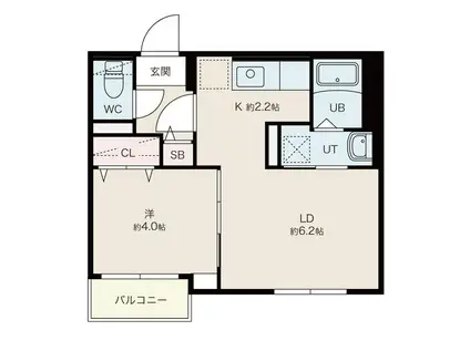 フェニックス新札幌(1LDK/3階)の間取り写真