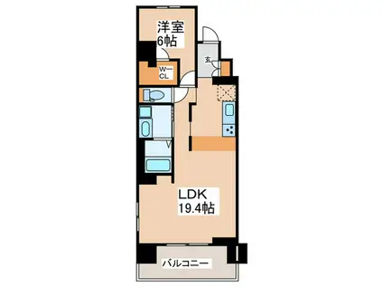 リーラ横浜川和町(1LDK/5階)の間取り写真