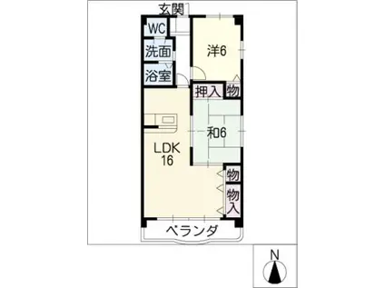 ネオレジデンス(2LDK/1階)の間取り写真