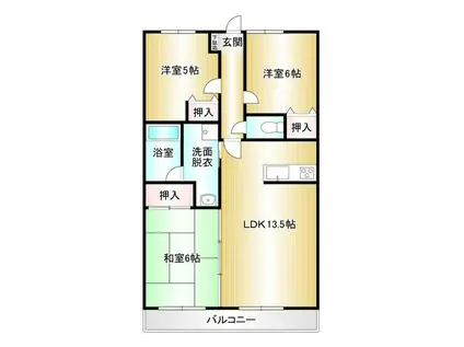 セルシオハイツ幸袋(3LDK/1階)の間取り写真