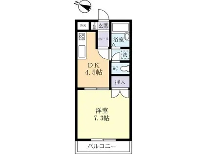 M-Tハイツ(1DK/3階)の間取り写真
