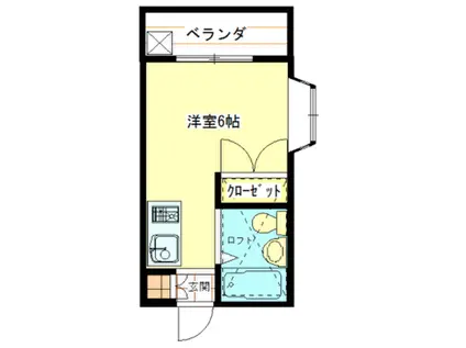 メゾンド旭(ワンルーム/2階)の間取り写真