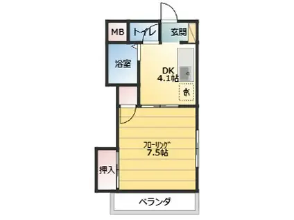 ダイヤマンション(1K/3階)の間取り写真