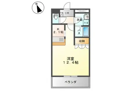 グレイスパレス(1K/1階)の間取り写真