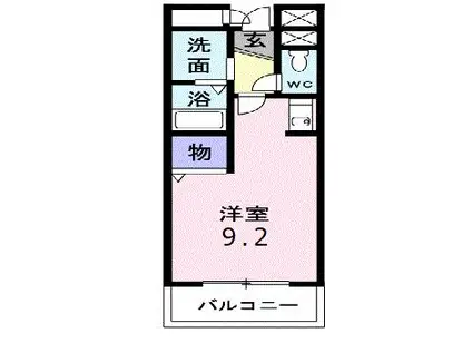 パレ・アラモード(ワンルーム/2階)の間取り写真