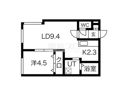 TI AMO SOEN(1LDK/4階)の間取り写真