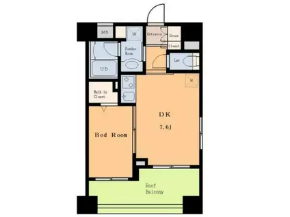 クレヴィア新大塚(1LDK/4階)の間取り写真