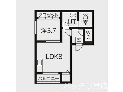 アーバンレジデンス名古屋(1LDK/2階)の間取り写真