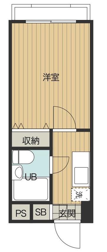 リバービレッジ(1K/2階)の間取り写真