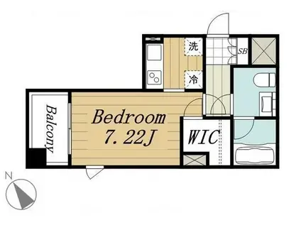 オーク高輪II(1K/4階)の間取り写真