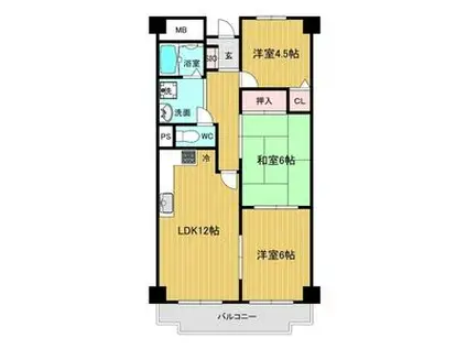 リアライズ八木(3LDK/1階)の間取り写真