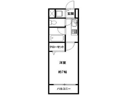 メゾン・ド・ヴィレ薬院(1K/5階)の間取り写真