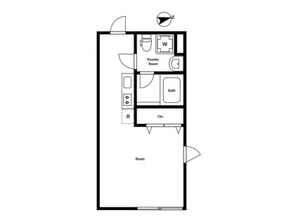 LUDENS KAMI-ITABASHI E-STルーデンスカミイタ(ワンルーム/4階)の間取り写真