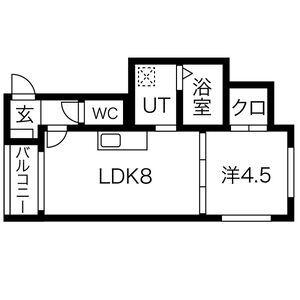 LOFT10 名駅(1LDK/3階)の間取り写真