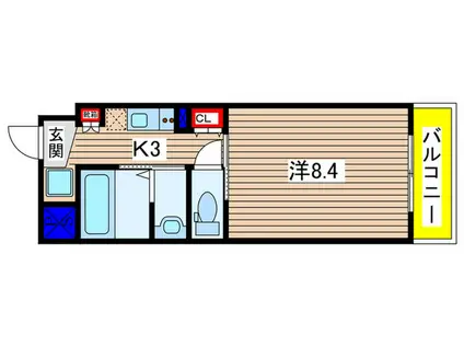 RA GRANDE 京都太秦(1K/1階)の間取り写真