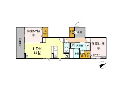 DS LIEN  C(2LDK/2階)の間取り写真