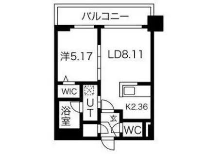 コローレ知事公館前(1LDK/3階)の間取り写真