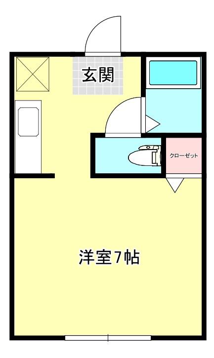 城崎藤野ビル(ワンルーム/2階)の間取り写真
