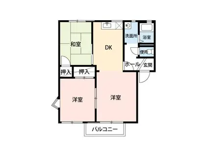 コーポHIRO(2LDK/1階)の間取り写真