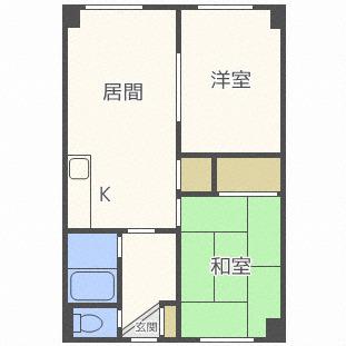 ラフォーレ48(2LDK/2階)の間取り写真