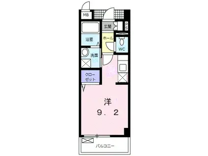 アルモニア エンネ(ワンルーム/4階)の間取り写真