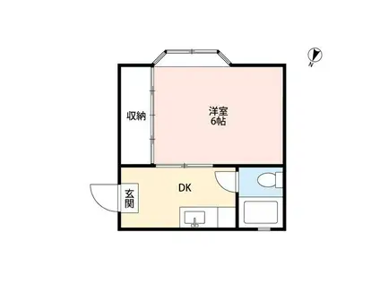 アークハイツII(1K/1階)の間取り写真