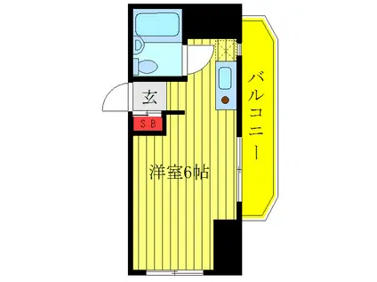 ヴィンテージ北赤羽(ワンルーム/4階)の間取り写真
