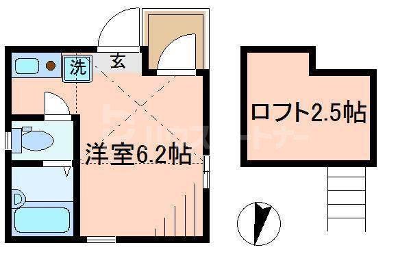 フラッツ田端(1K/3階)の間取り写真