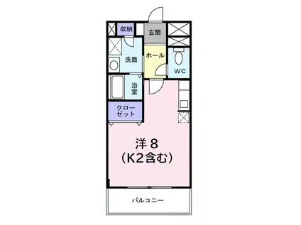 ブルック21(ワンルーム/3階)の間取り写真