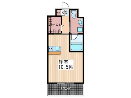 DER GLANZ.Y2 東雲(ワンルーム/9階)の間取り写真